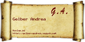 Gelber Andrea névjegykártya